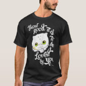 T-shirt Cute Cat Love Quote Design (Devant)