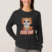 T-shirt "Cute Cat Mode Print - Design chaton élégant pour (Devant)