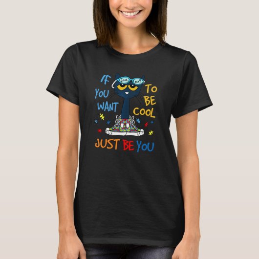 T-shirt Cute Cat Mom Be Kind Autism Awareness Special Educ (Devant)