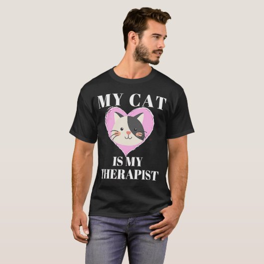 T-shirt Cute Cat My Cat is My Therapy 3 (Devant entier)