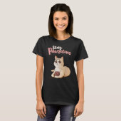 T-shirt Cute Cat Positive Thinking  Optimism Stay Pawsitiv (Devant entier)
