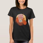 T-shirt Cute Cat Pumpkin Spice Coffee Latte Fall Autumn Se (Devant)