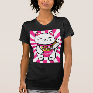 T-shirt Cute Cat Ramen Anime Kawaii Ado cadeau ados