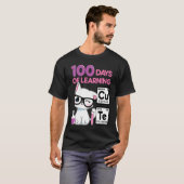 T-shirt Cute cat scientist 100 school days girls (Devant entier)