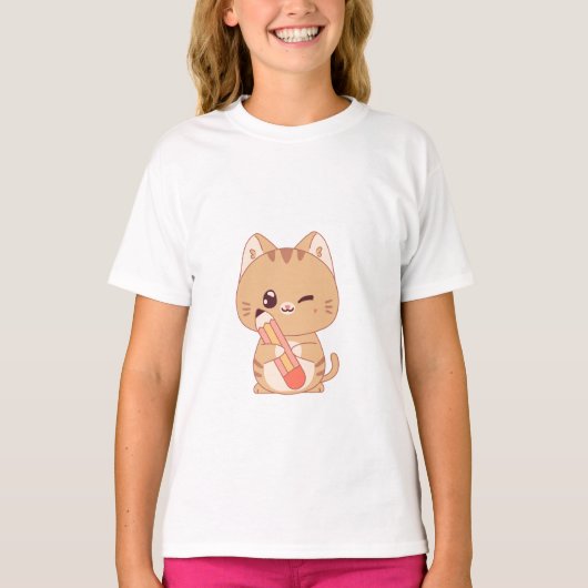 T-SHIRT CUTE CAT STUDENT CATS AMATEURS DE CONCEPTION (Devant)