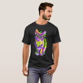 T-shirt Cute Cat Wearing Carnival Mask Mardi Gras Cat (Devant entier)