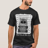 T-shirt Cute Catnip M'A Fait Faire Chat Mugshot Homme T-sh (Devant)