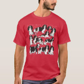 T-shirt Cute cavalier king charles spaniel dog pattern fri (Devant)
