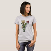 T-shirt Cute Chameleon en Floral Bouquet Art Botanique (Devant entier)