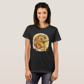 T-shirt Cute Chameleon Tournesol Aquarelle Reptile Lizard (Devant entier)