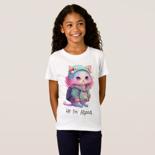 T-Shirt Cute chat (Devant entier)