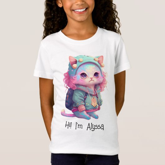 T-Shirt Cute chat (Devant)