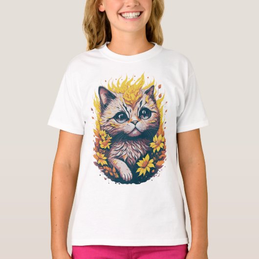 T-shirt Cute chat (Devant)