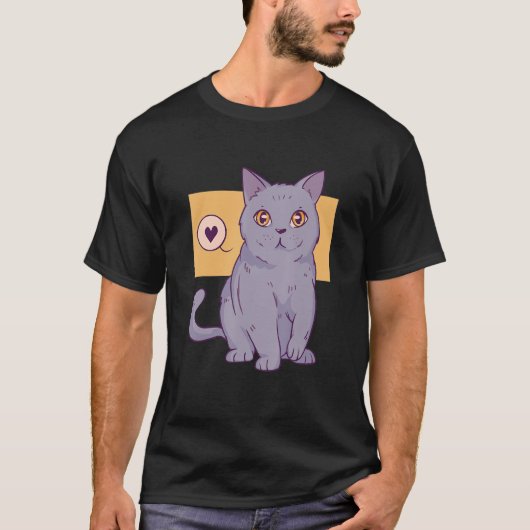 T-shirt Cute chat (Devant)