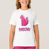 T-shirt Cute Chat, Animal Rose, Pop Art Abstrait (Devant)