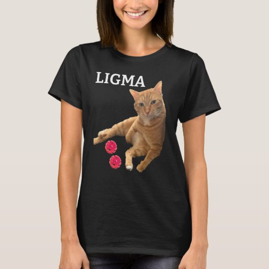 T-shirt Cute Chat avec jouets Ligma blague (Devant)