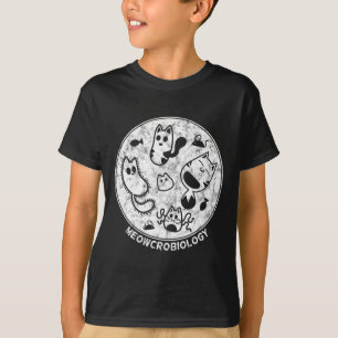 T-shirt Cute chat Bactéries désinfectées Microbiologie Sci