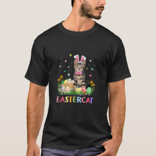 T-shirt Cute Chat Eastercat Drôle Jour de Pâques Bunny