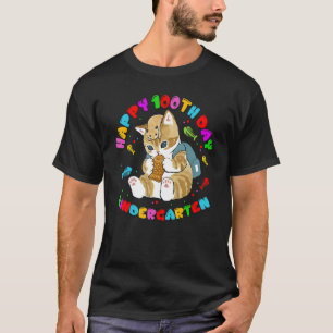 T-shirt Cute Chat Joyeux 100E Jour D'École Pour La Materne