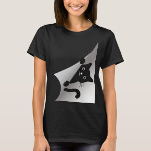 T-shirt Cute chat Kitten Noir Pékin Kitty