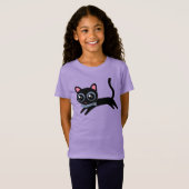 T-Shirt Cute chat Kitty avec du poisson (Devant entier)