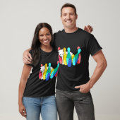 T-shirt Cute Chat Knocke Sur Bowling Pins Kitty (Unisexe)