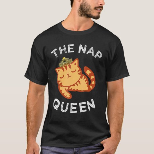 T-shirt Cute Chat Le Nap Queen Kitty Tee (Devant)