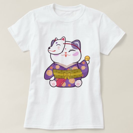 T-shirt Cute Chat Lucky (Design devant)