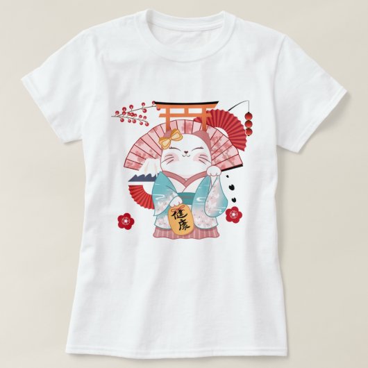 T-shirt Cute Chat Lucky (Design devant)