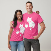 T-shirt Cute chat manger Ramen (Unisexe)
