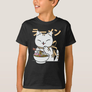 T-shirt Cute chat manger Ramen   Cadeau pour Chat & Ramen 