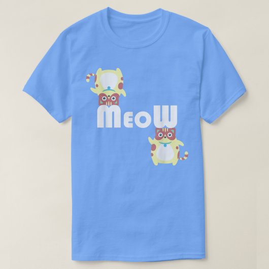 T-shirt Cute chat Meow Kitty Kitten (Design devant)