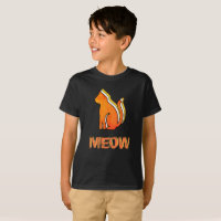 Cute Chat, Orange & Animal Jaune, Pop Art Abstrait