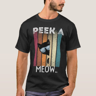 T-shirt Cute Chat Peek A Meow