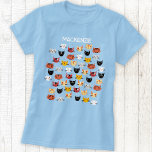 T-shirt Cute Chat Personnalisé<br><div class="desc">Un motif amusant avec beaucoup d'adorables petits chats. Modifiez le nom pour personnaliser. Art original de Nic Squirrell.</div>