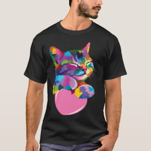 T-shirt Cute Chat Pour Kitten Coloré Kitty Adoption
