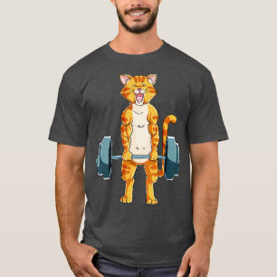 T-shirt Cute Chat Powerliflifting Poids Deadlifting Gy