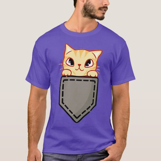 T-shirt Cute chaton Chat en poche J'aime chats 4 (Devant)