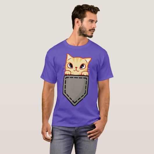 T-shirt Cute chaton Chat en poche J'aime chats 4 (Devant entier)