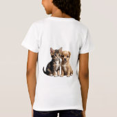 T-Shirt Cute chaton et chiot (Dos)