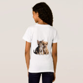 T-Shirt Cute chaton et chiot (Dos entier)
