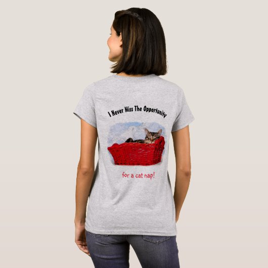 T-shirt Cute chaton Nap Chaton Sleeping Kitten dans le pan (Dos entier)