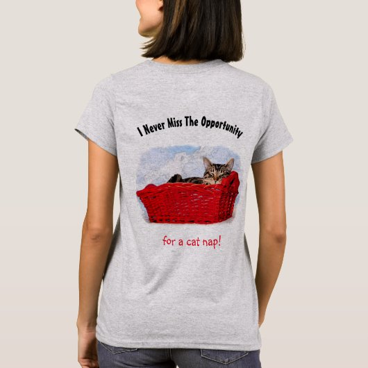 T-shirt Cute chaton Nap Chaton Sleeping Kitten dans le pan (Dos)