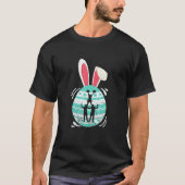 T-shirt Cute Cheerleader Oeufs de Pâques Costume lapin Dég (Devant)
