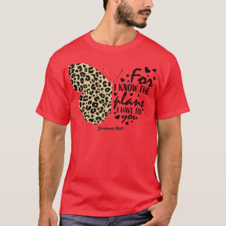 T-shirt Cute Cheetah Imprimer Papillon chrétien Religieux 
