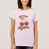 T-shirt Cute Cherry Hearts Amis Mieux Ensemble (Devant)
