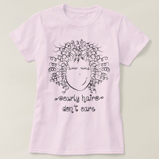 T-shirt CUTE cheveux bouclés ne vous en soucient pas (Design devant)