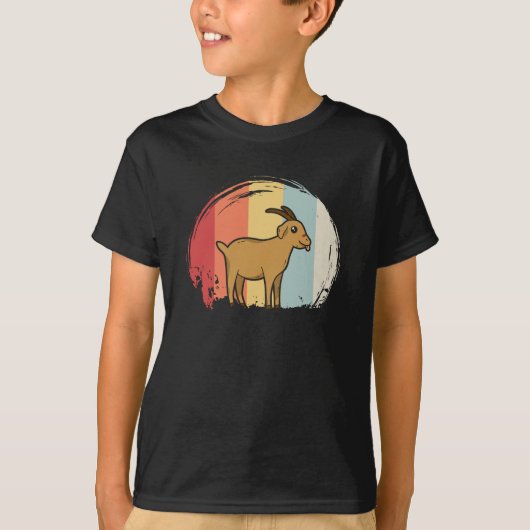 T-shirt Cute chèvre Retro (Devant)