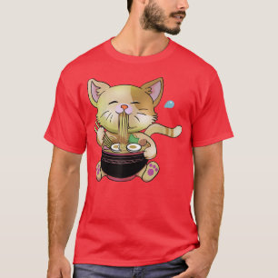 T-shirt Cute Chibi Anime Manga Chats Ramen Lover