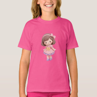 T-shirt Cute Chibi Girl pour Filles